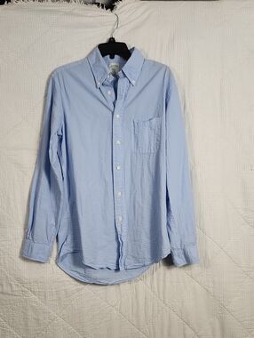 Brooks Brother Textured Light Blue  Button-Down Shirt - Classic Long Sleeve